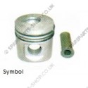 piston with pin + ringset, indirect